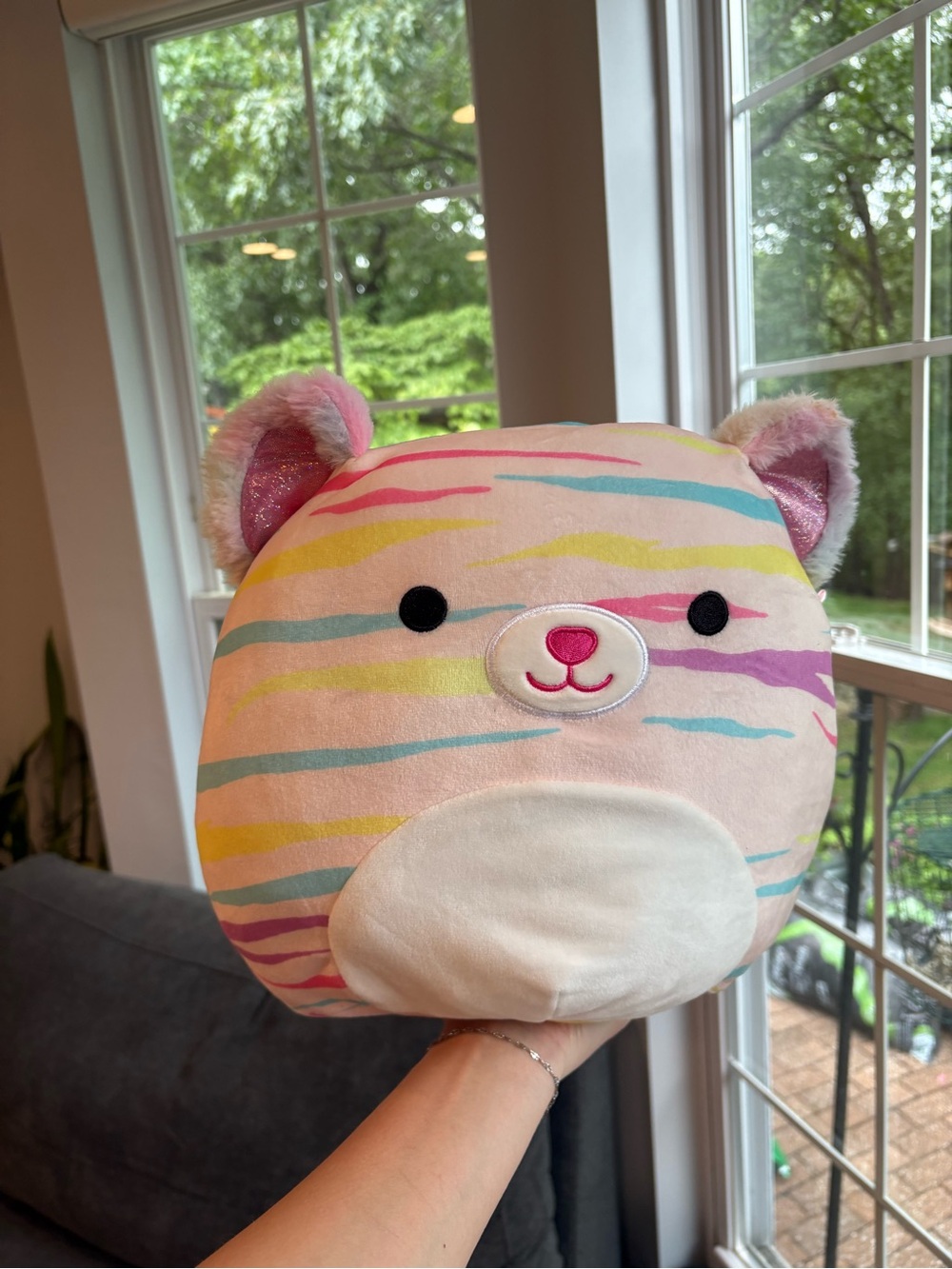 Atoosa the rainbow leopard cat squishmallow NWOT 10in